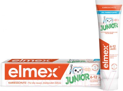 Изображение товара Зубная паста Elmex Junior для детей 6-12 лет (75мл)